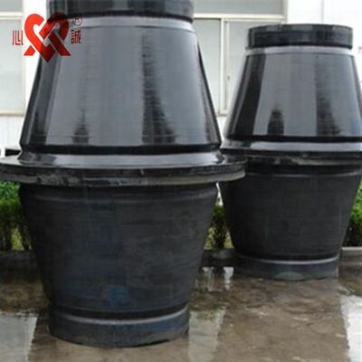 Defensas de goma cónicas de excelente resistencia al impacto, amortiguador industrial de amarre, con formato de dibujo PDF para instalaciones portuarias